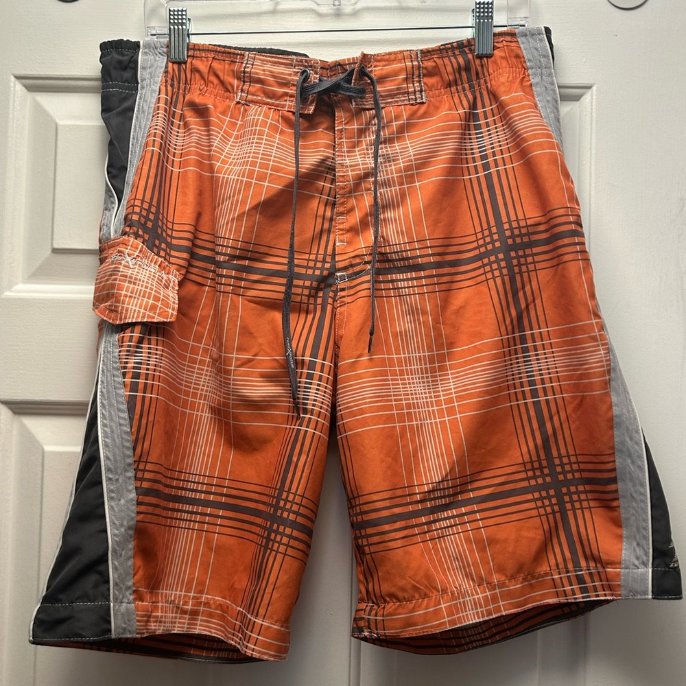 Zeroxposure men’s swim shorts orange / grey size M